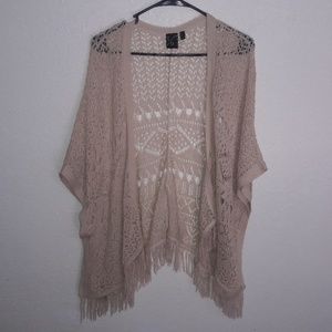 Cardigan/light throw on sweater